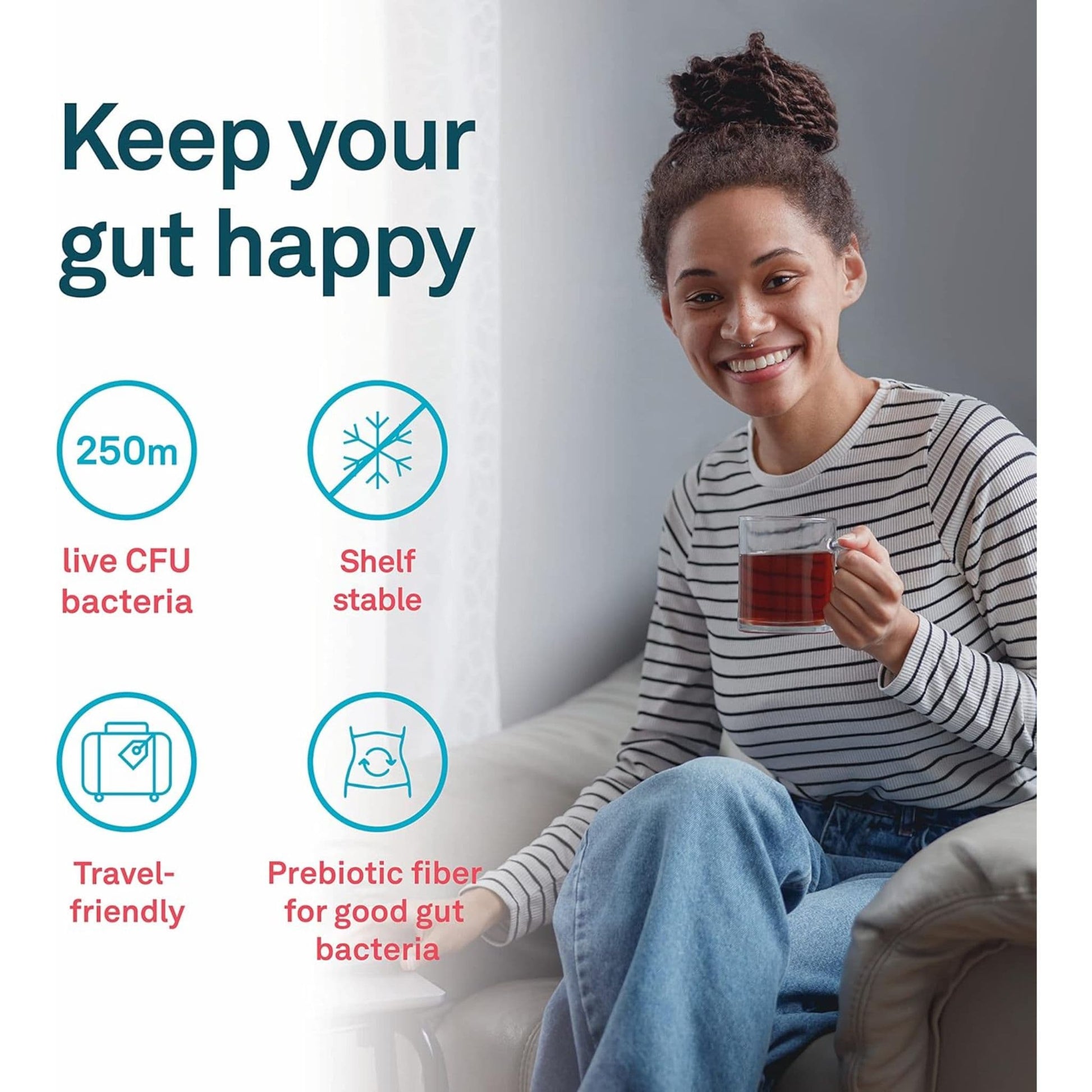 Unflavoured, 3g x 14 Sachets | Organika Probiotic + Prebiotic Powder