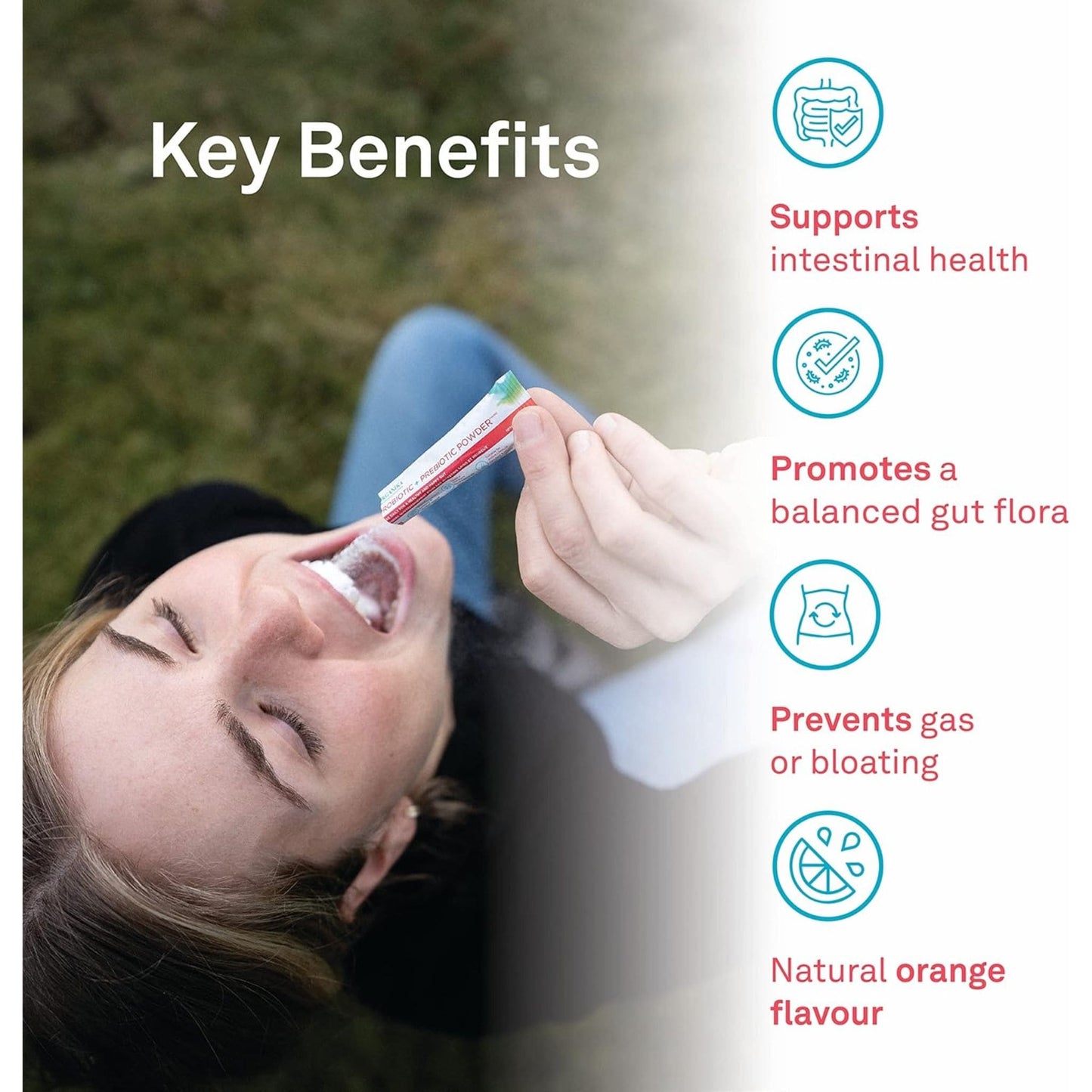 Unflavoured, 3g x 14 Sachets | Organika Probiotic + Prebiotic Powder