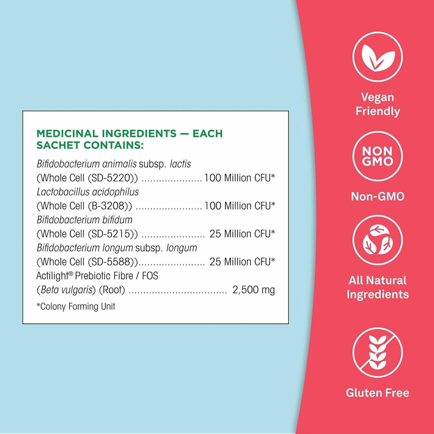 Unflavoured, 3g x 14 Sachets | Organika Probiotic + Prebiotic Powder