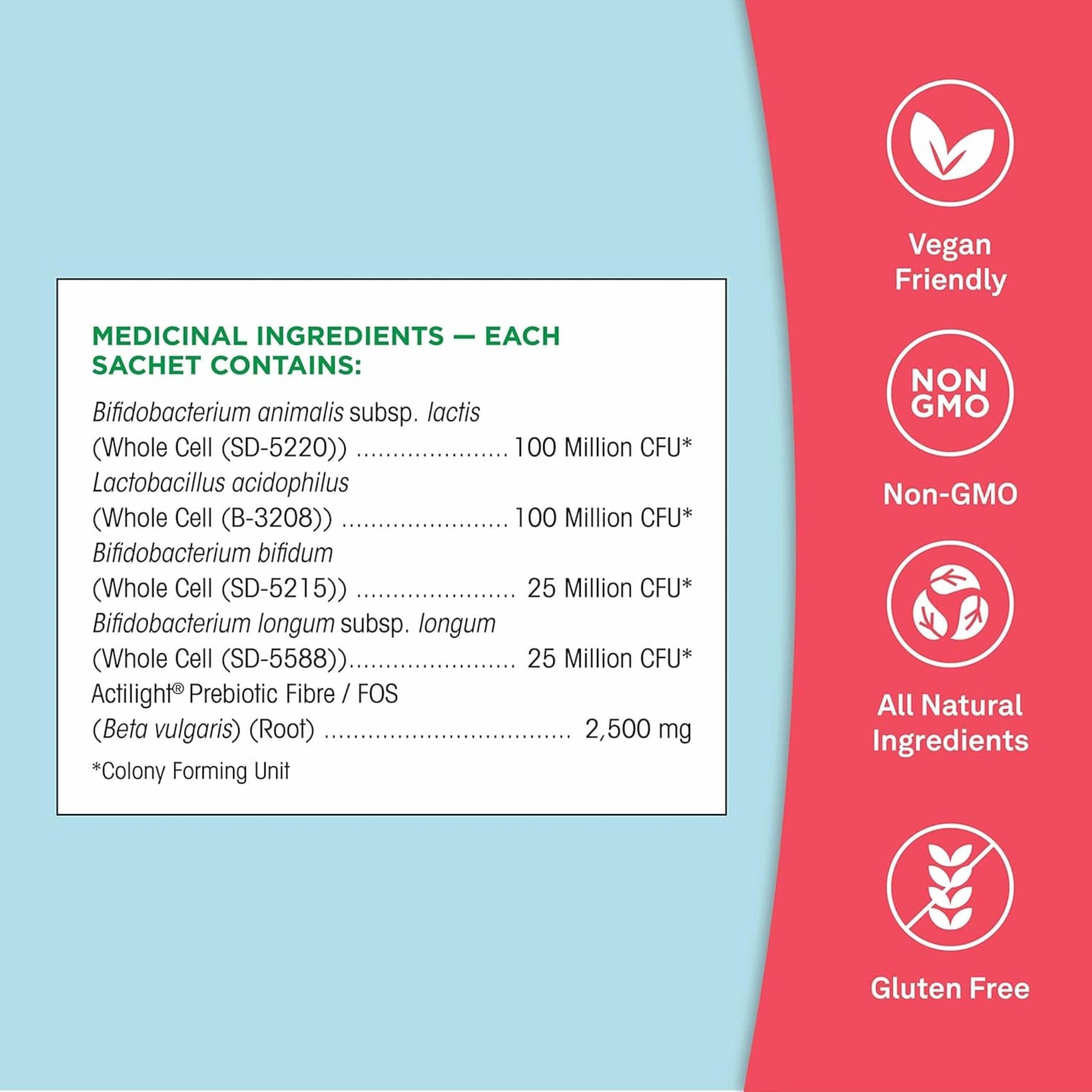 Unflavoured, 3g x 14 Sachets | Organika Probiotic + Prebiotic Powder