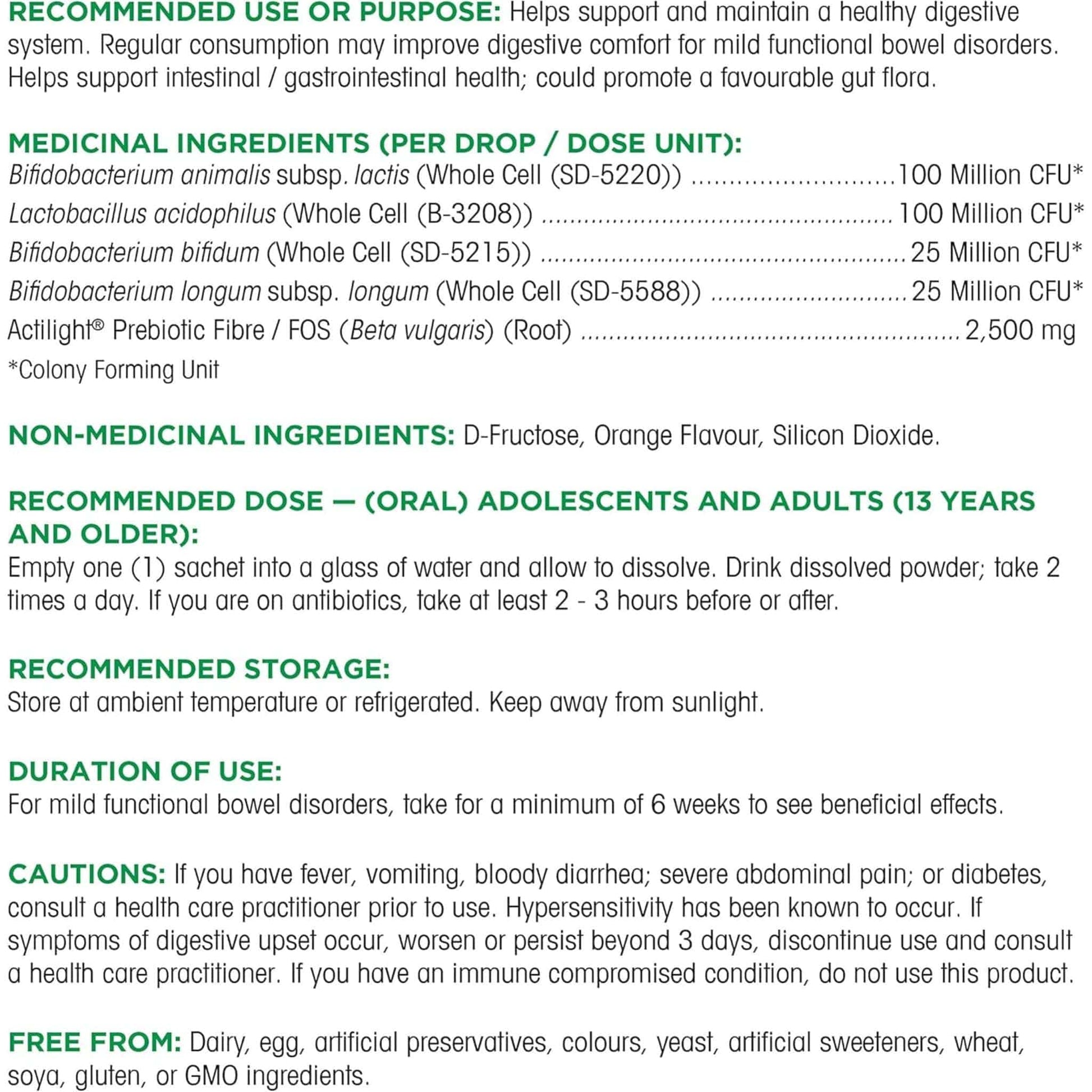 Unflavoured, 3g x 14 Sachets | Organika Probiotic + Prebiotic Powder