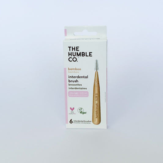 The Humble Co. Interdental Bamboo Brushes, 0.4mm or 0.6mm, Case of 6 Packs x 6 Brushes - 0.4mm
