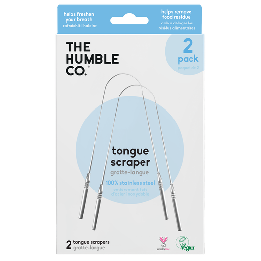 The Humble Co. Stainless Steel Tongue Scraper 2-Pack, Case of 6 x 2