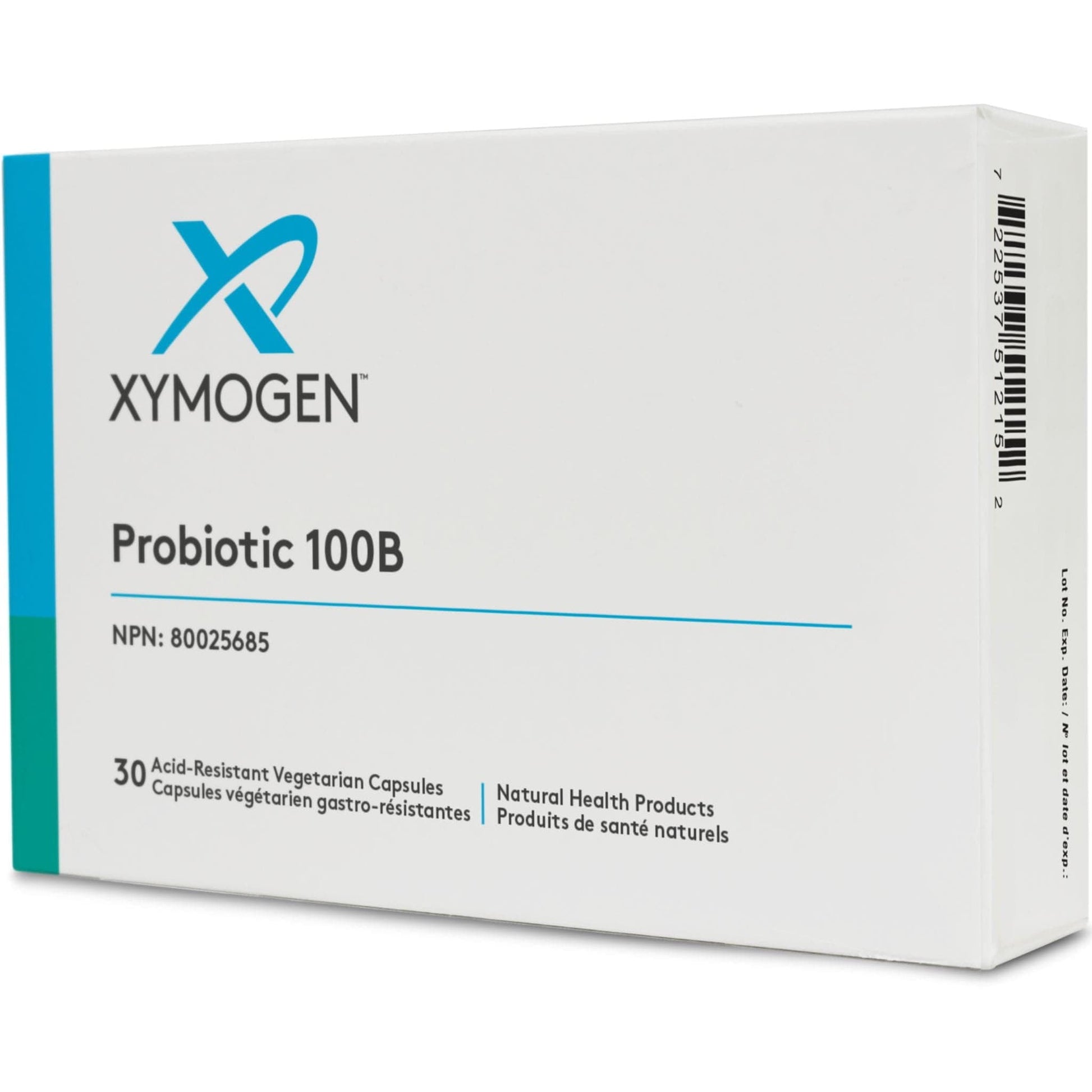 30 Acid-Resistant Vegetable Capsules | Xymogen Probiotic 100B