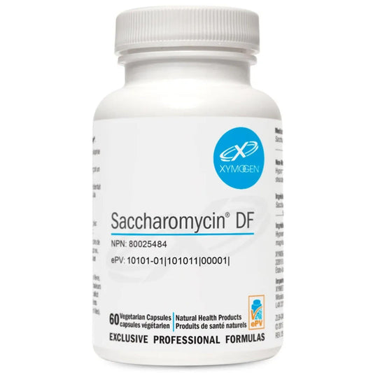 60 Vegetable Capsules | Xymogen Saccharomycin DF bottle