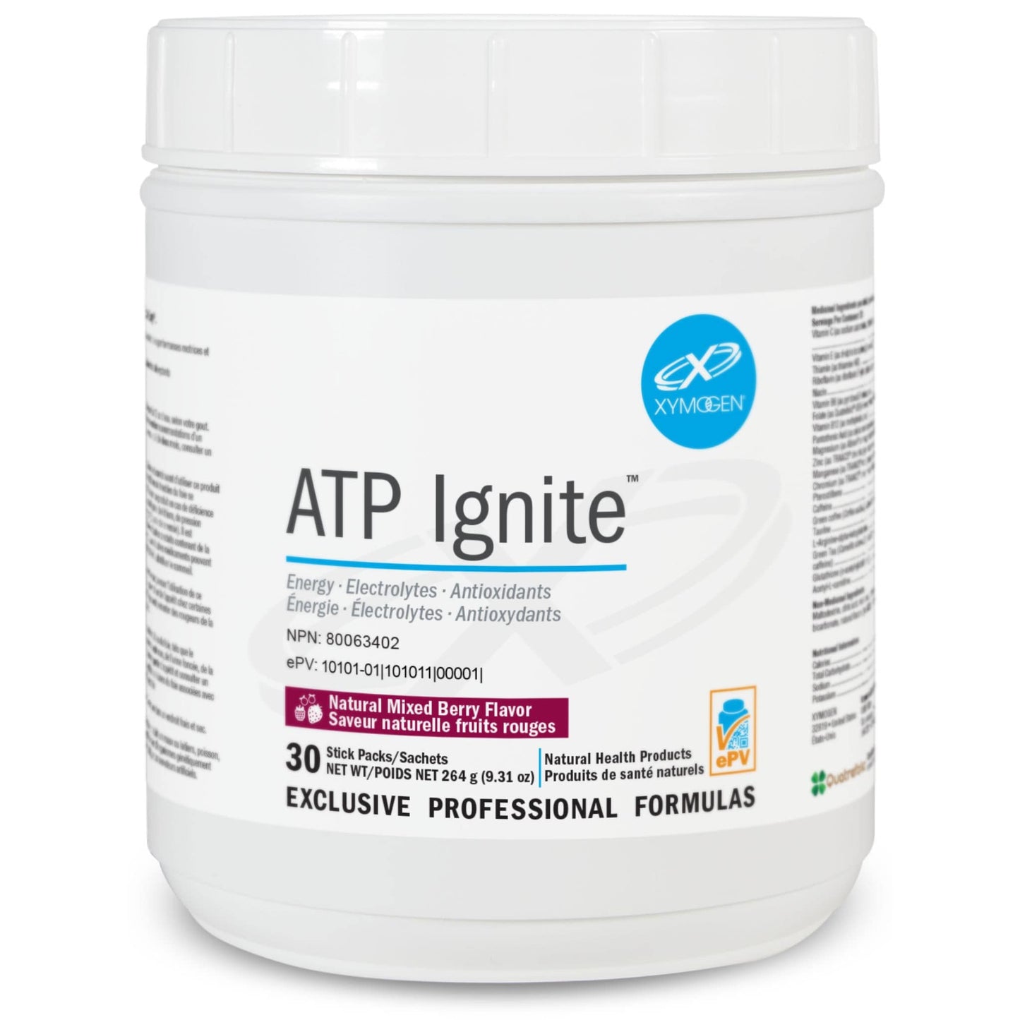 Mixed Berry | Xymogen ATP Ignite Powder container