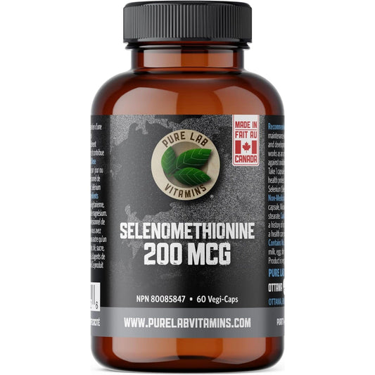 60 Vegetable Capsules | Pure Lab Vitamins Selenomethionine 200 MCG
