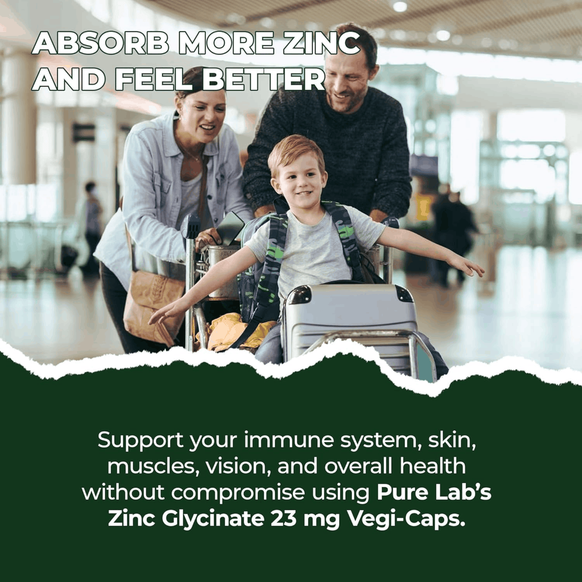 All | Pure Lab Vitamins Zinc Glycinate Infographic