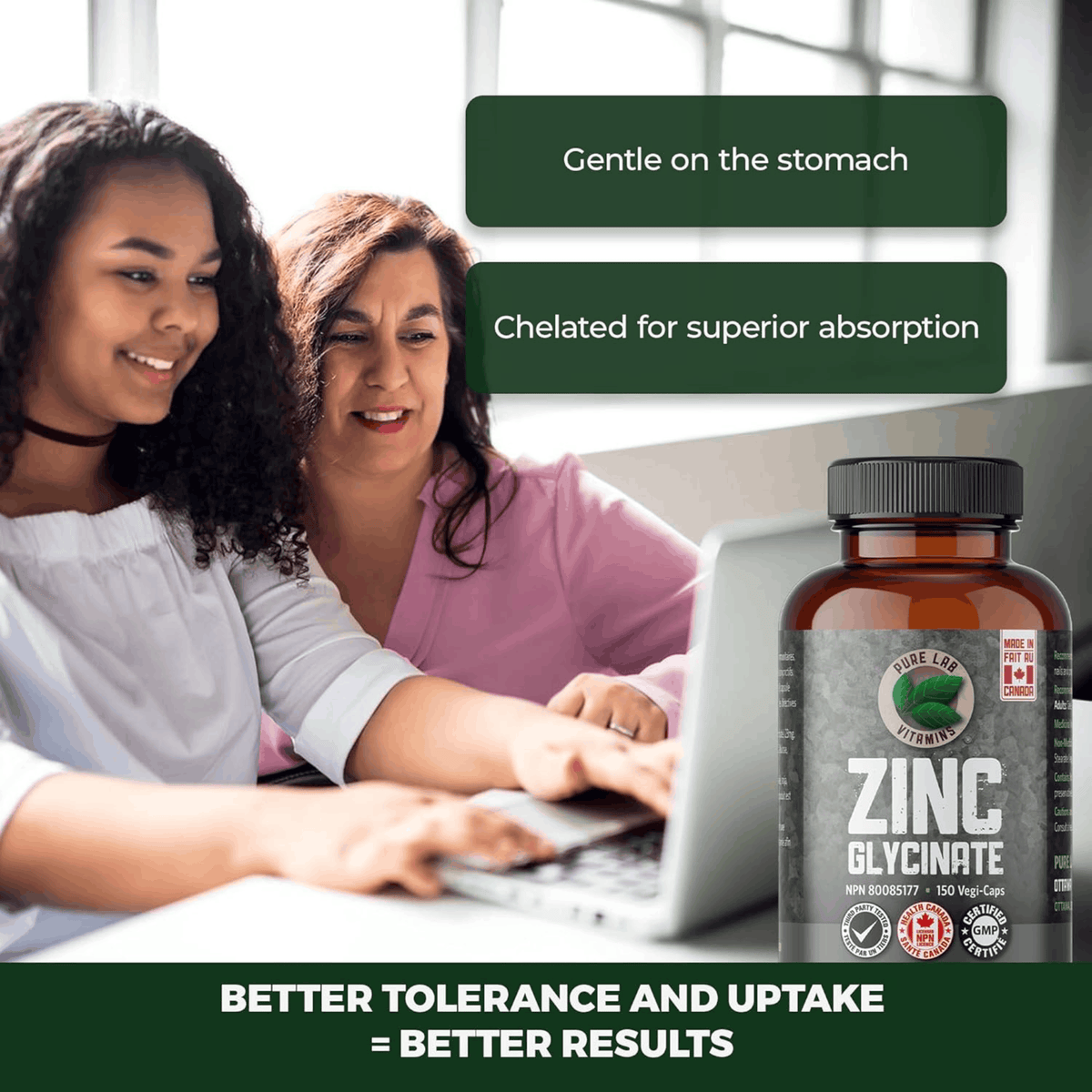 All | Pure Lab Vitamins Zinc Glycinate Infographic