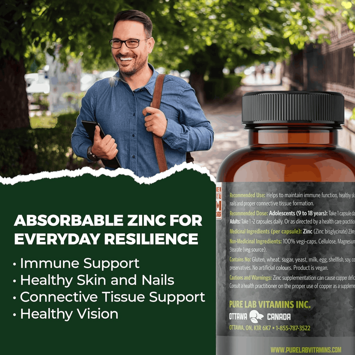 All | Pure Lab Vitamins Zinc Glycinate Infographic