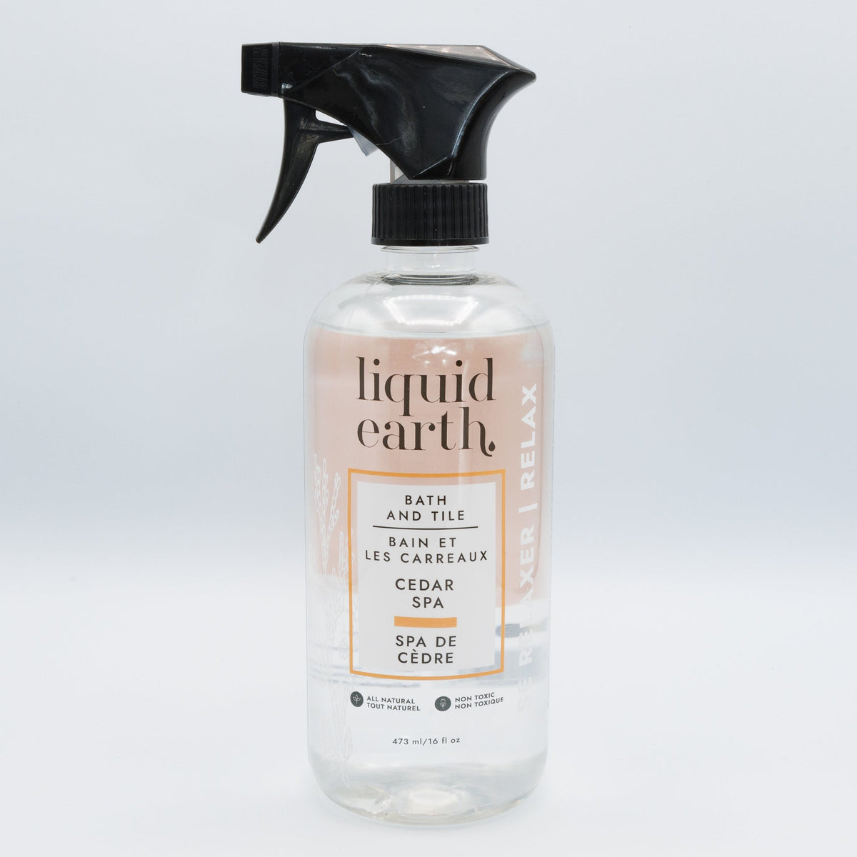 Liquid Earth Cedar Spa Bath & Tile Cleaner, Plant-Based with Cedarwood and Eucalyptus, 473ml or 1.5L Refill - 473ml Spray