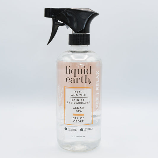 Liquid Earth Cedar Spa Bath & Tile Cleaner, Plant-Based with Cedarwood and Eucalyptus, 473ml or 1.5L Refill - 473ml Spray