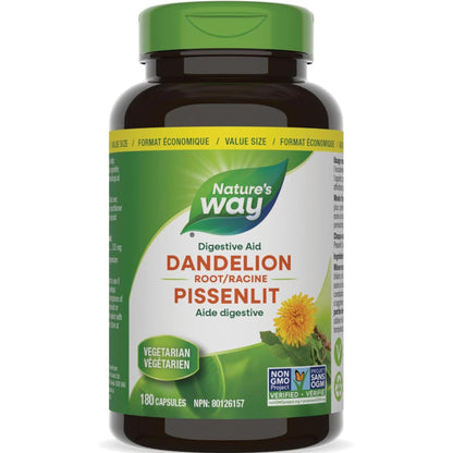 180 Vegetarian Capsules | Nature's Way Dandelion Root
