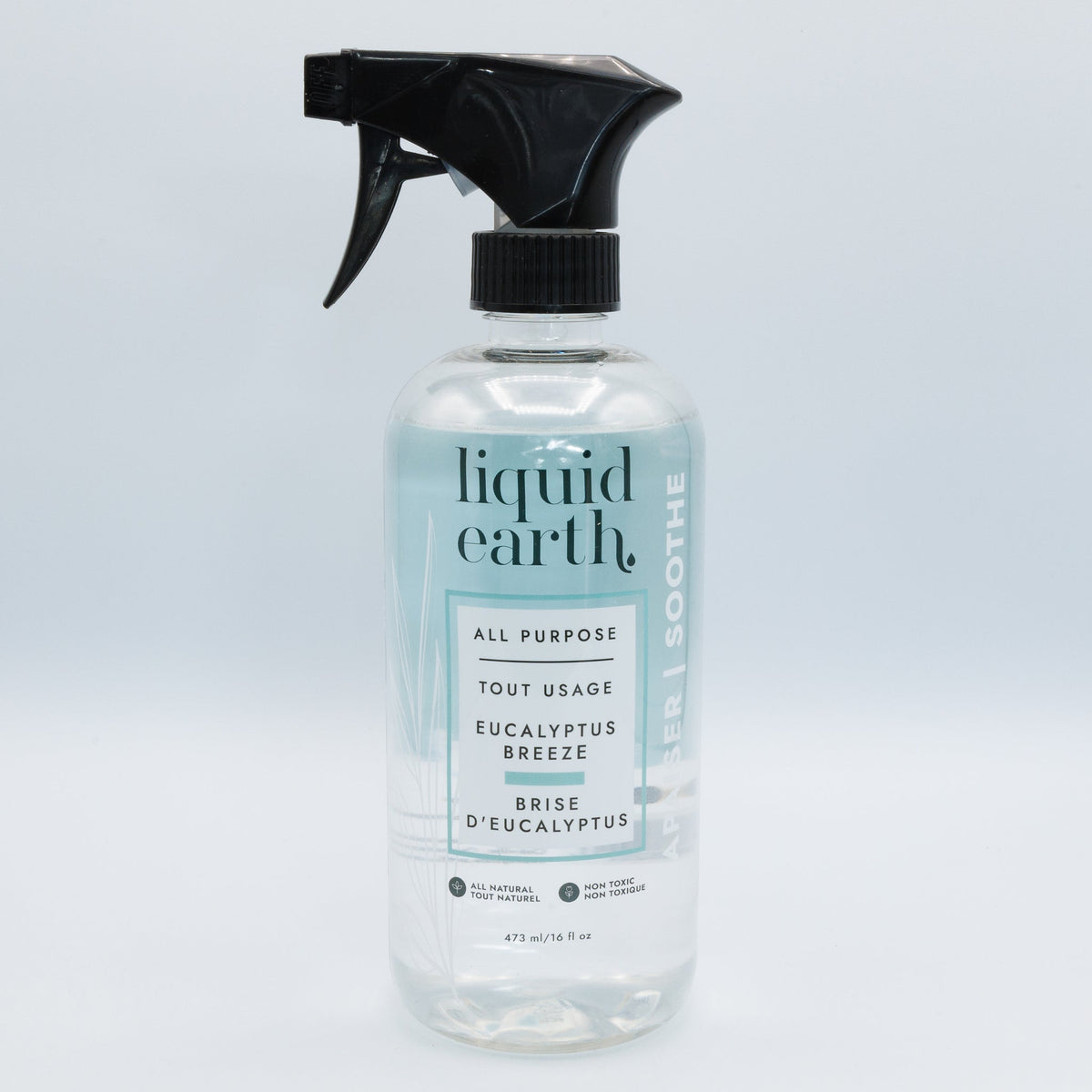 Liquid Earth All Purpose Cleaner, Plant-Based Multi-Surface Spray with Essential Oils, 4 Scents, 473ml or 1.5L Refill - Eucalyptus / 473ml Spray