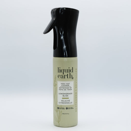 Liquid Earth Lemongrass Bliss Yoga Mat Cleaner, Plant-Based Mat Spray with Lemongrass, Lavender and Grapefruit, 290ml