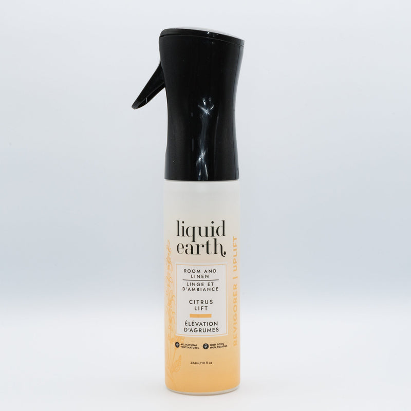 Liquid Earth Room and Linen Spray, Plant-Based Odour Neutralizer with Essential Oils, 4 Scents, 290ml