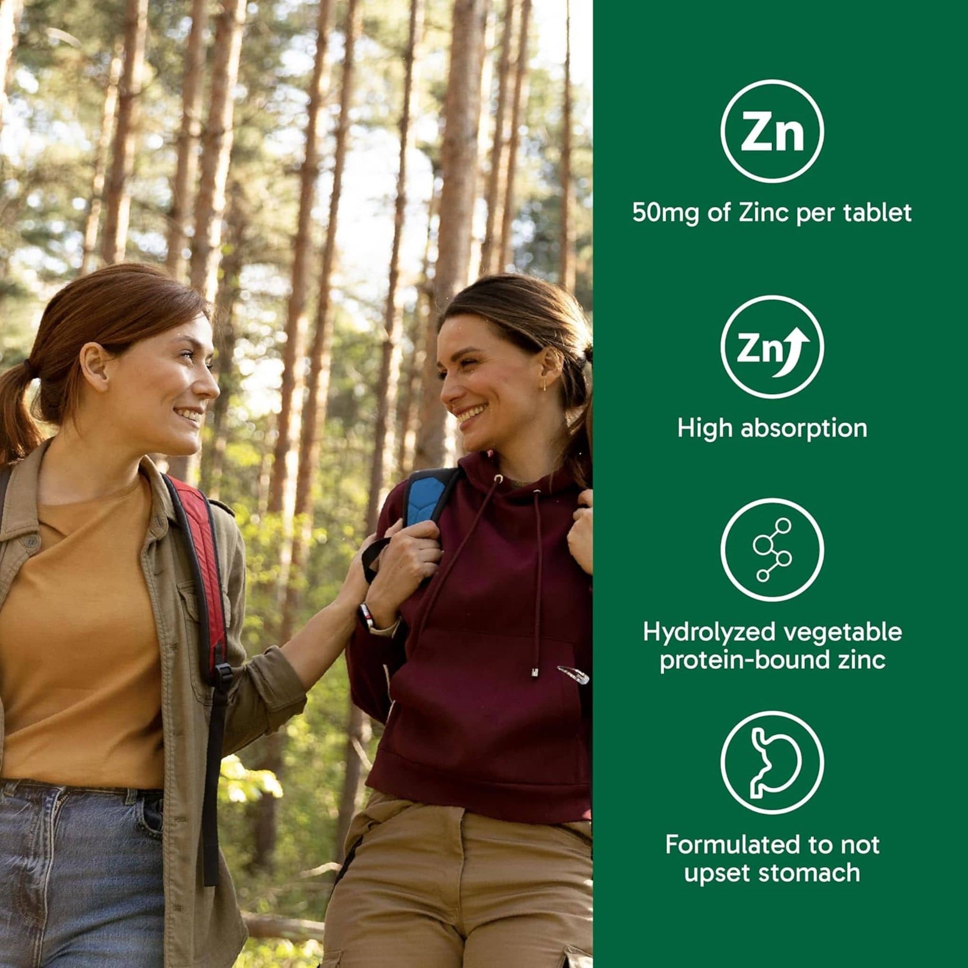 45 Tablets | Organika Chelated Zinc 50 mg