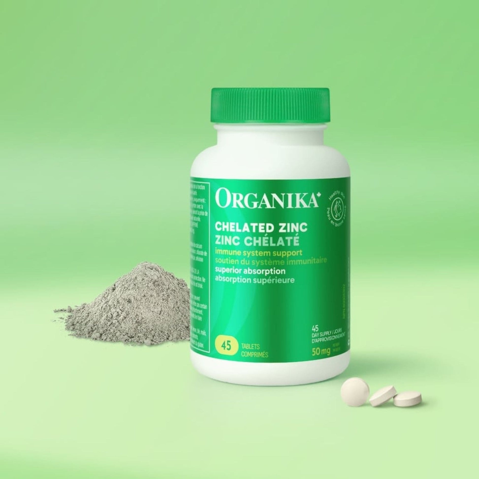 45 Tablets | Organika Chelated Zinc 50 mg