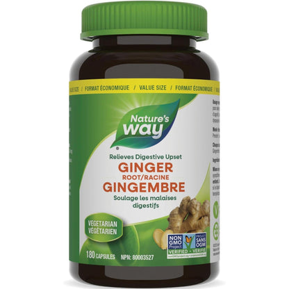 180 Capsules | Nature's Way Ginger Root