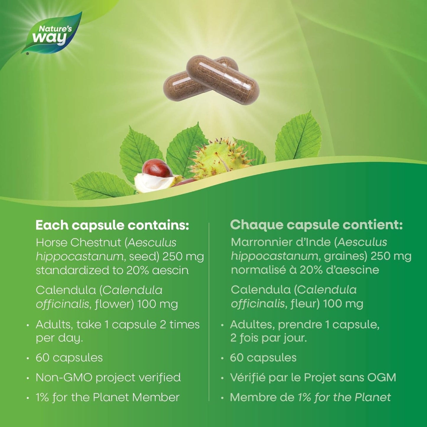 90 Vegetarian Capsules | Nature's Way Horse Chestnut