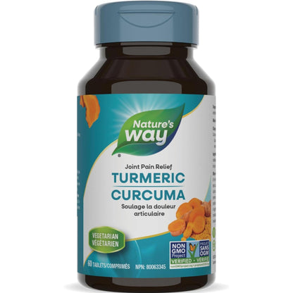 60 Vegetarian Tablets | Nature's Way Turmeric Standardized 450 mg 95% Curcumin