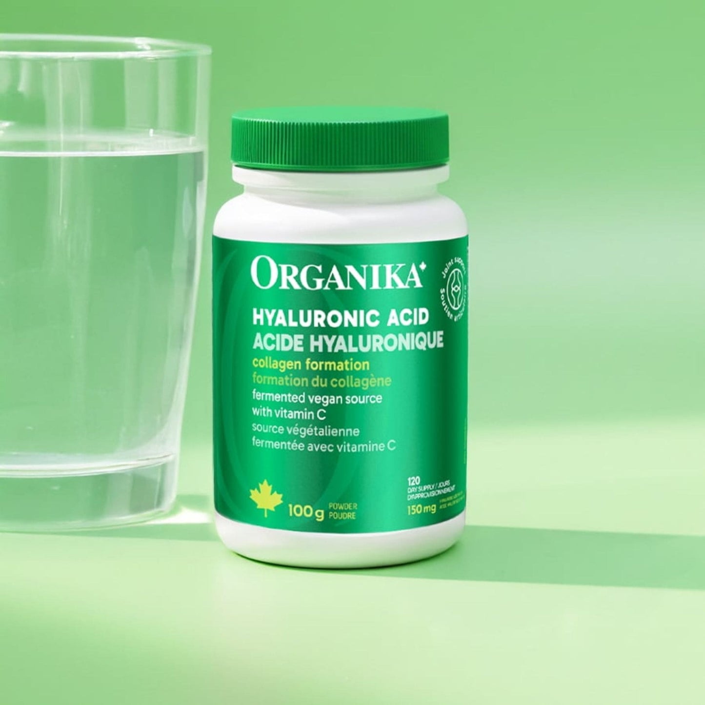 Unflavoured, 100g | Organika Hyaluronic Acid Powder