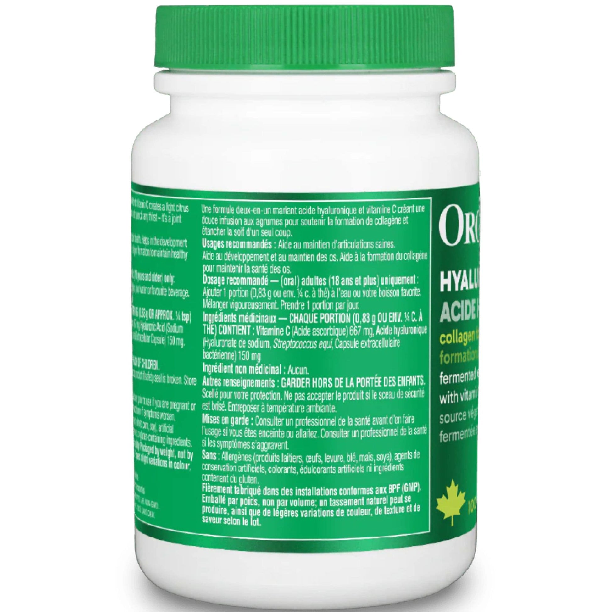 Unflavoured, 100g | Organika Hyaluronic Acid Powder