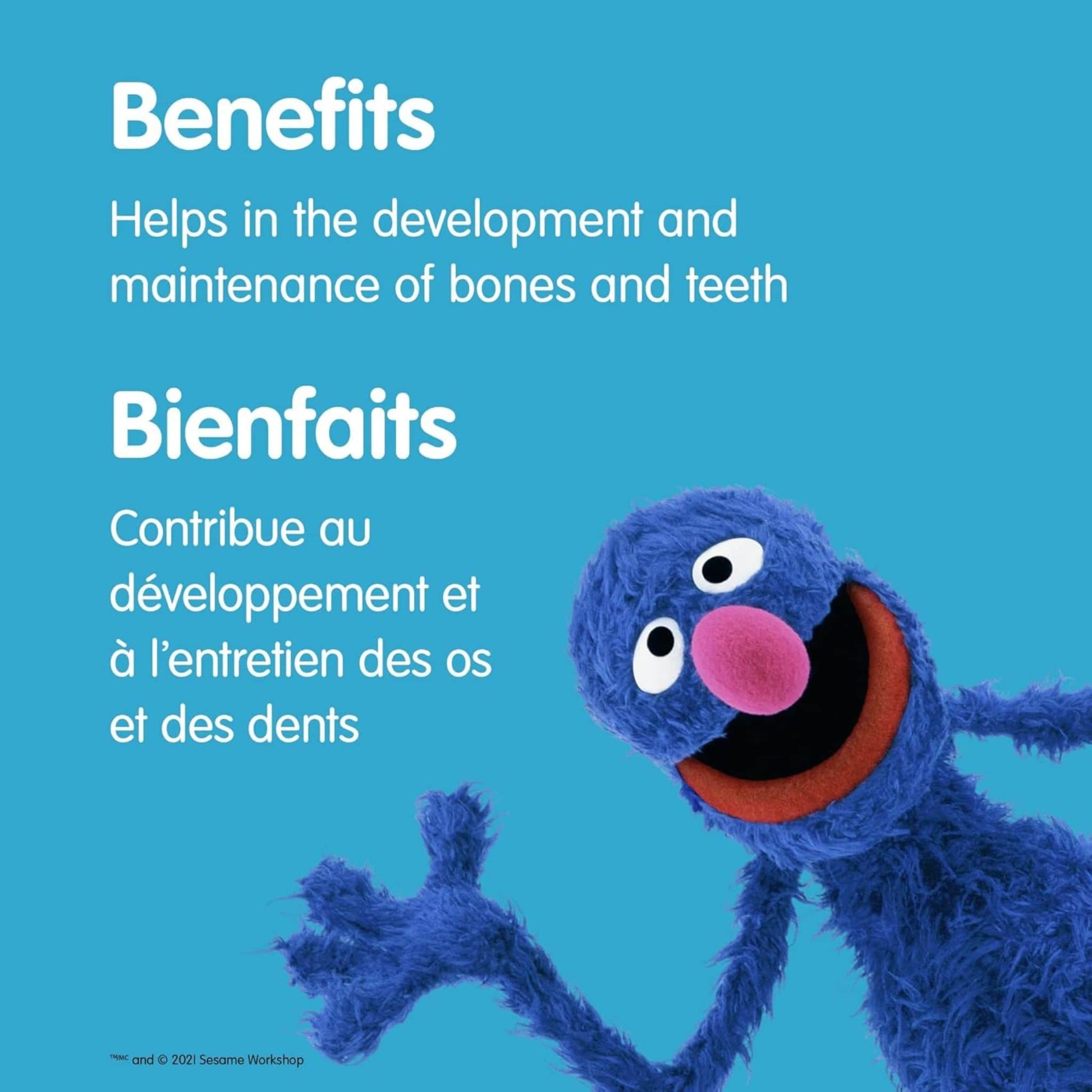 Mixed Berry, Peach, Strawberry 180 Vegetarian Gummies | Webber Naturals Sesame Street Daily Sunshine Vitamin D 600IU // Benefits