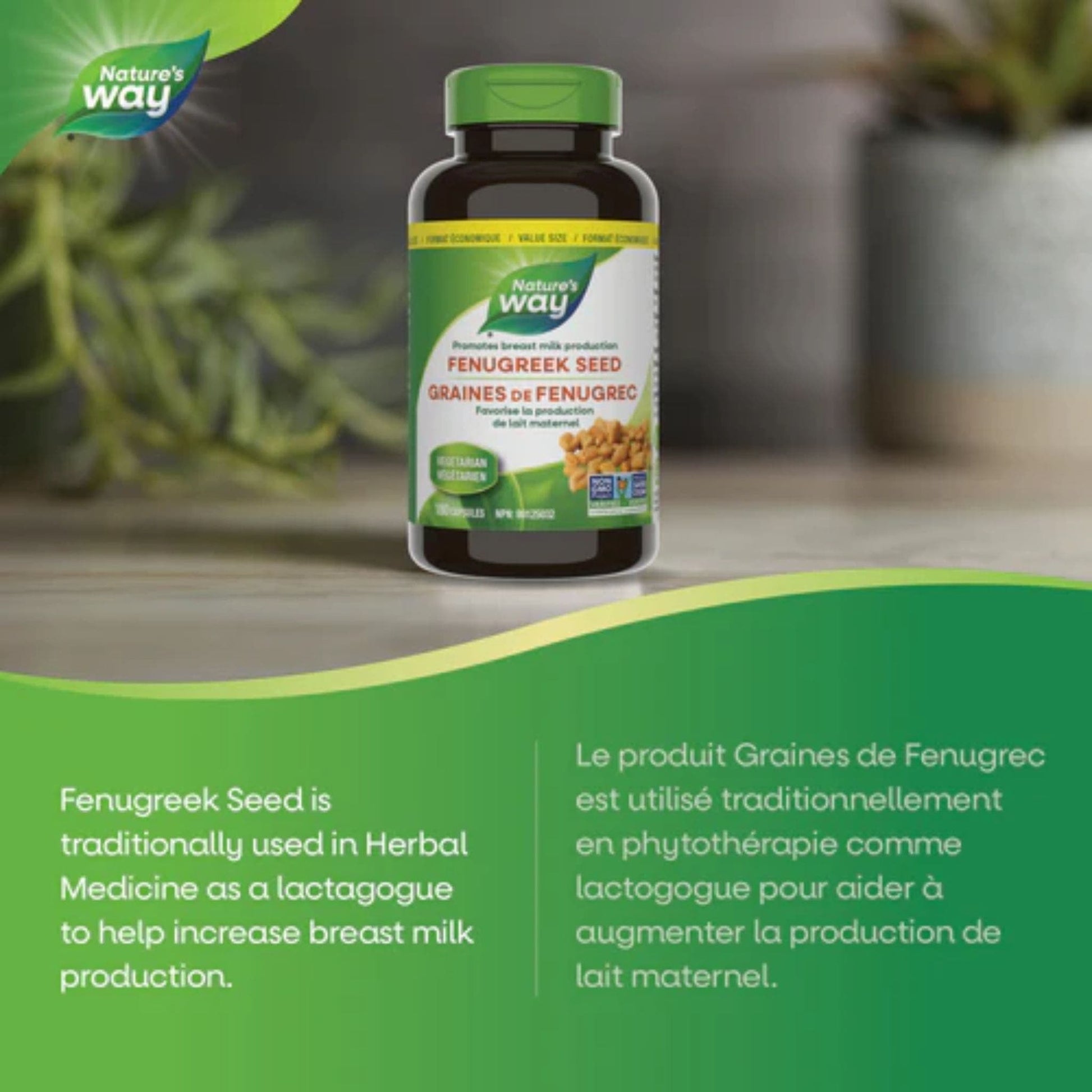 180 Vegetarian Capsules | Nature's Way Fenugreek Seed