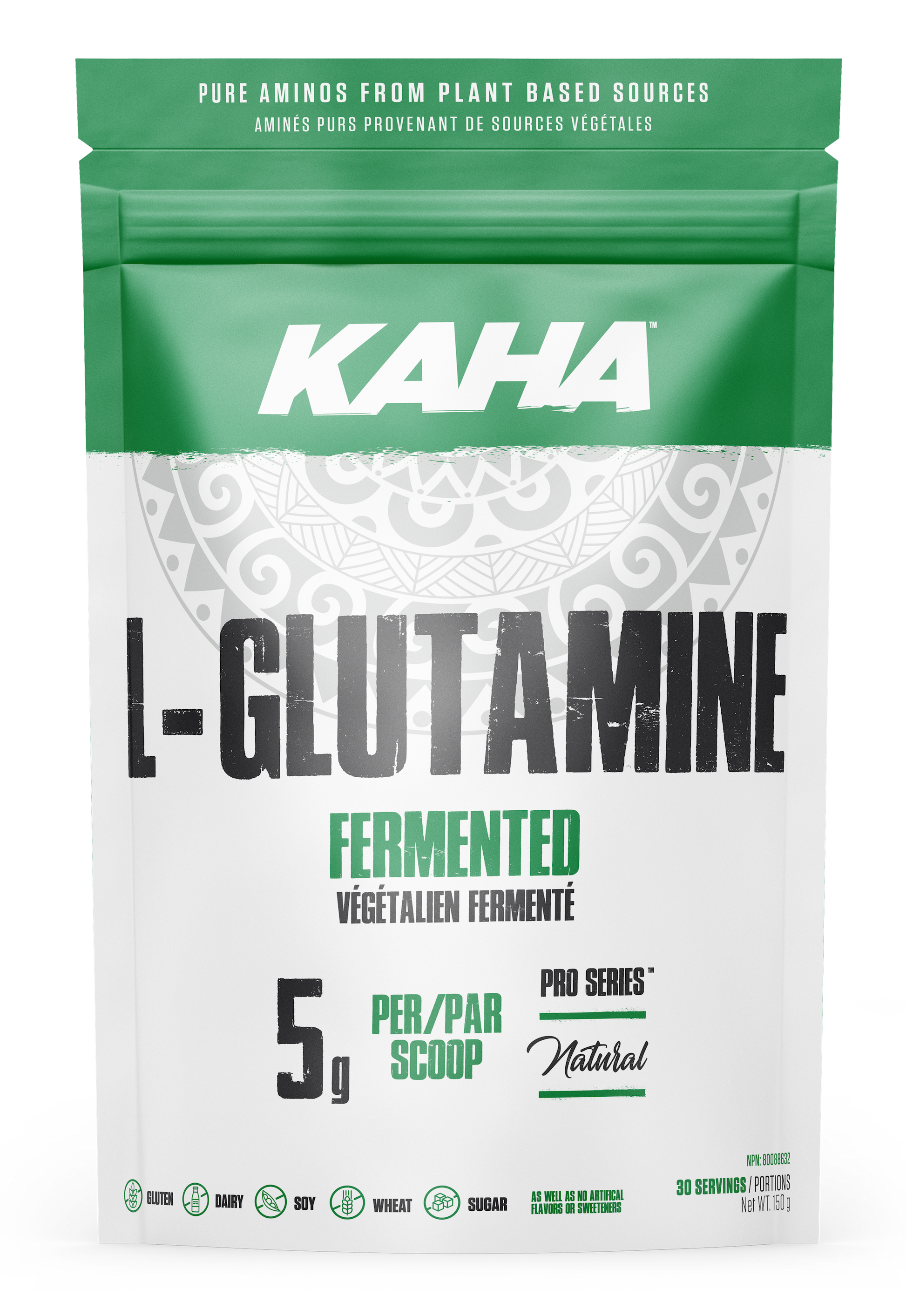 Kaha Nutrition Plant-Based L-Glutamine, Fermented from Beets and Corn, Vegan, 150g