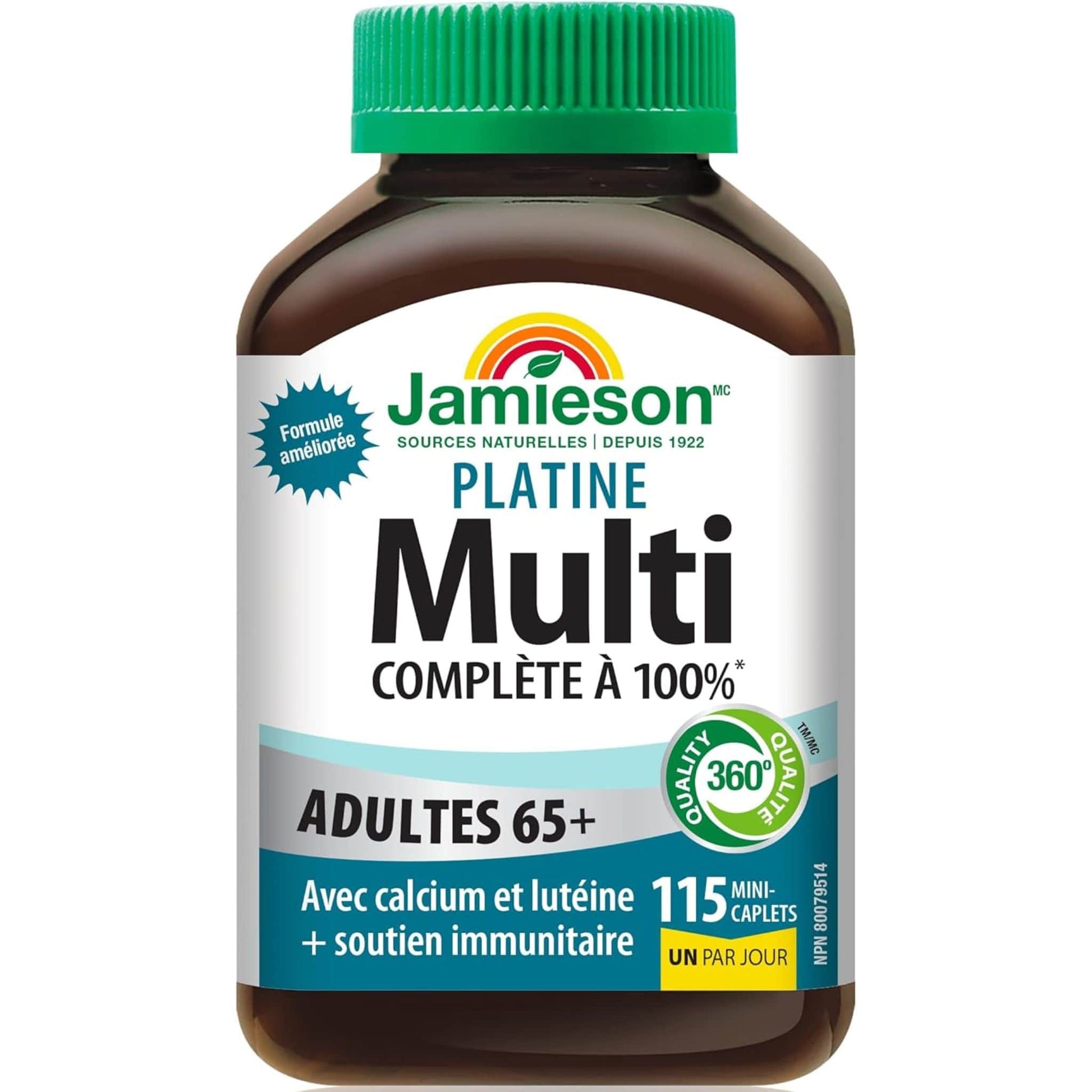 115 Mini-Caplets | Jamieson Platinum Multi 100% Complete Adults 65+