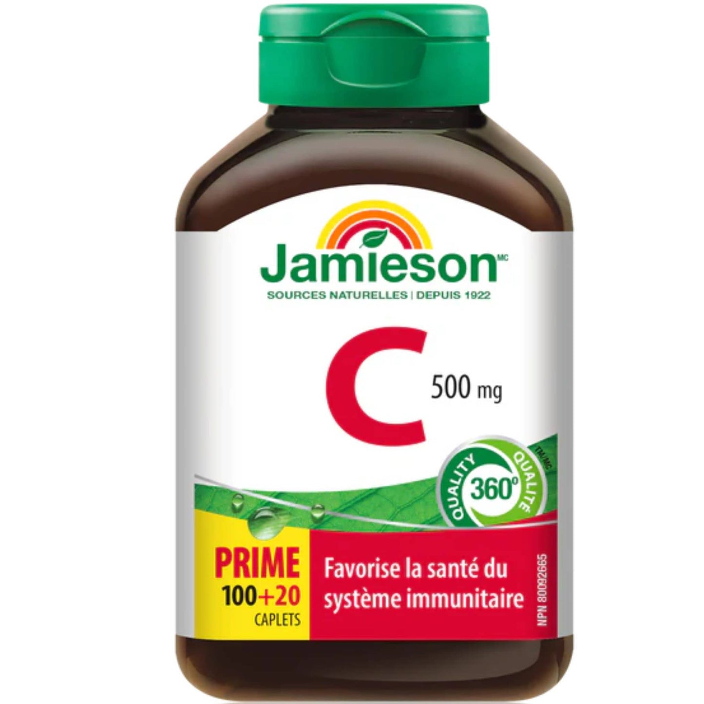 Bonus, 100+20 Caplets | Jamieson Vitamin C 500 mg