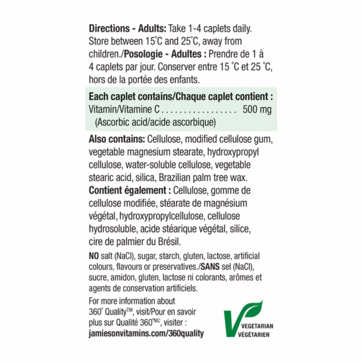 Bonus, 100+20 Caplets | Jamieson Vitamin C 500 mg