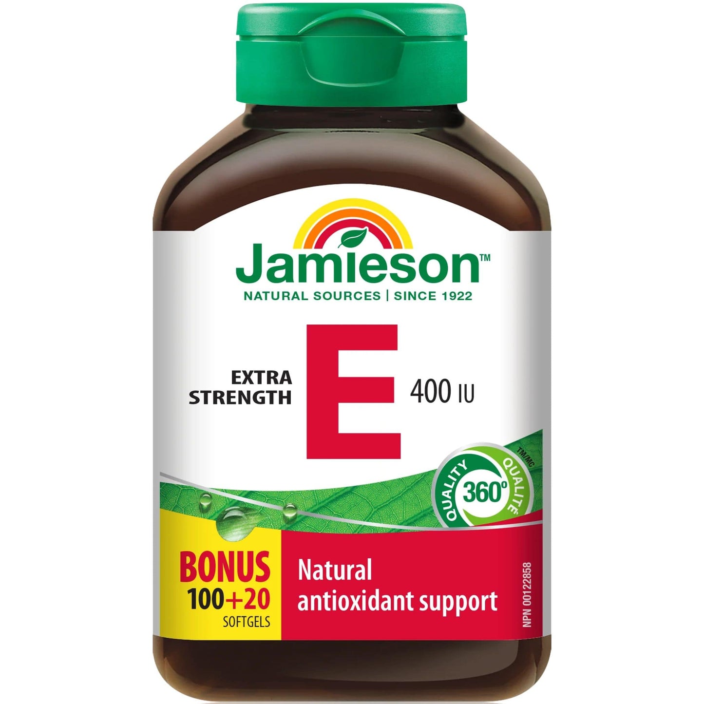 Bonus, 100+20 Softgels | Jamieson Vitamin E 400 IU, Extra Strength