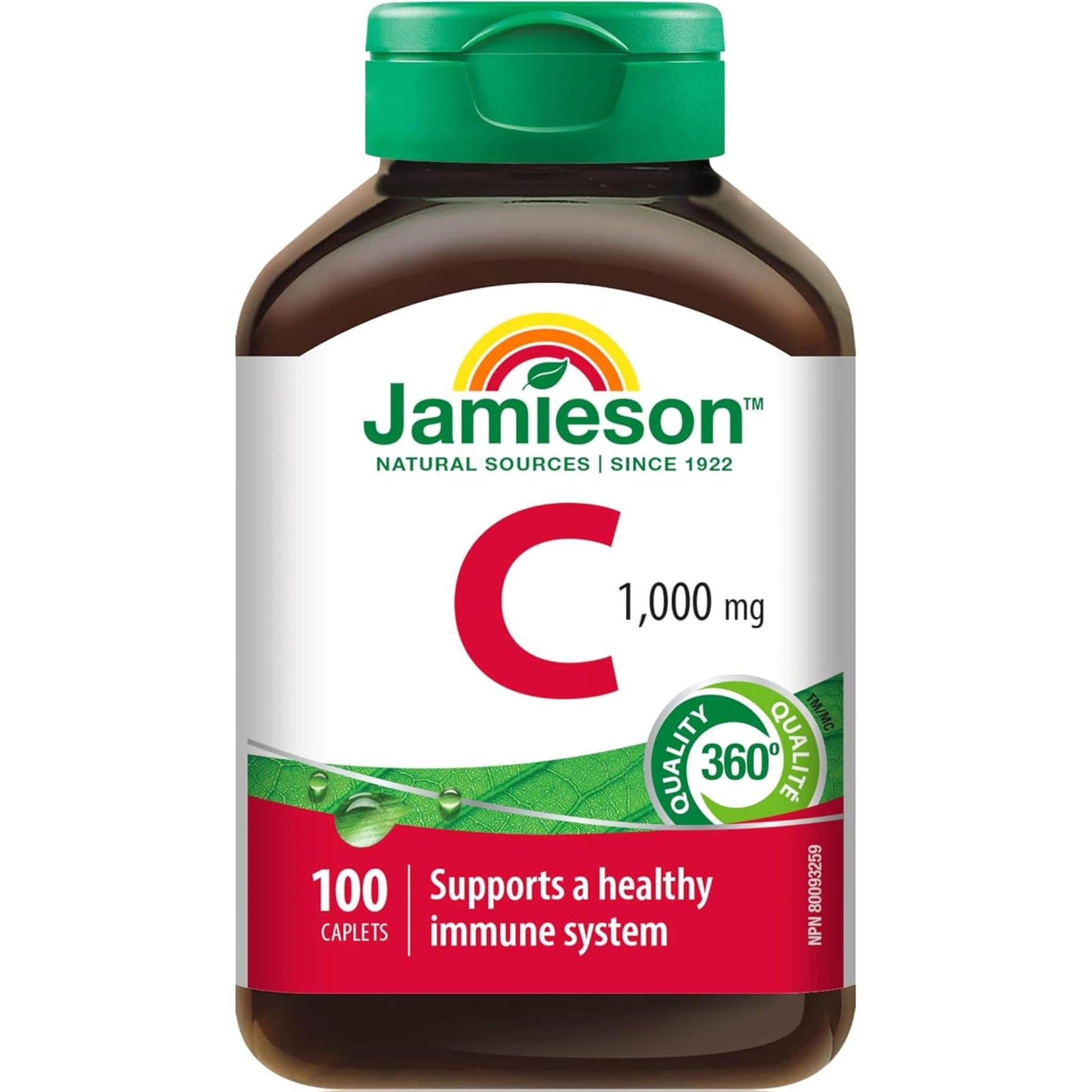 100 Caplets | Jamieson Vitamin C 1,000mg