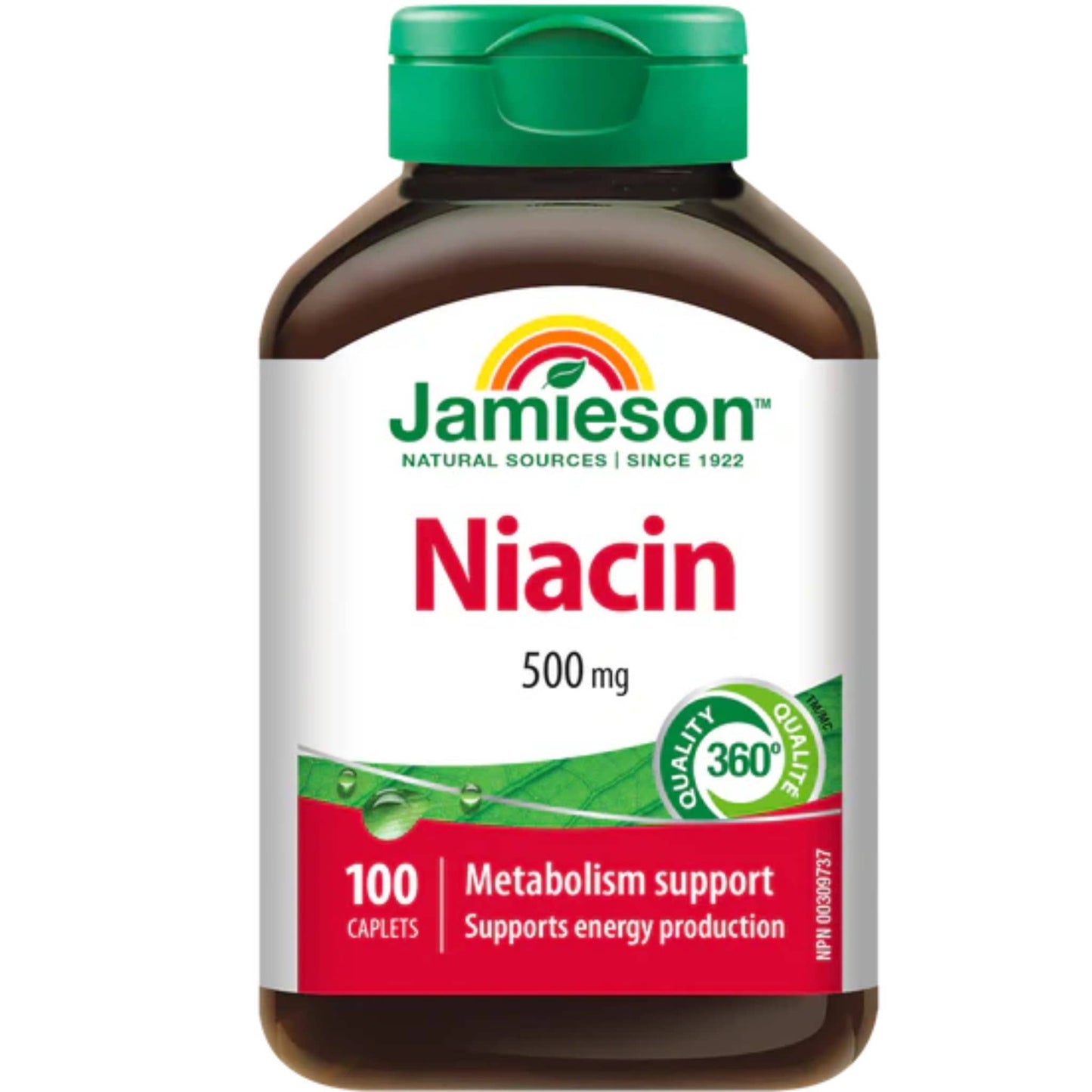 100 Caplets | Jamieson Niacin 500 mg