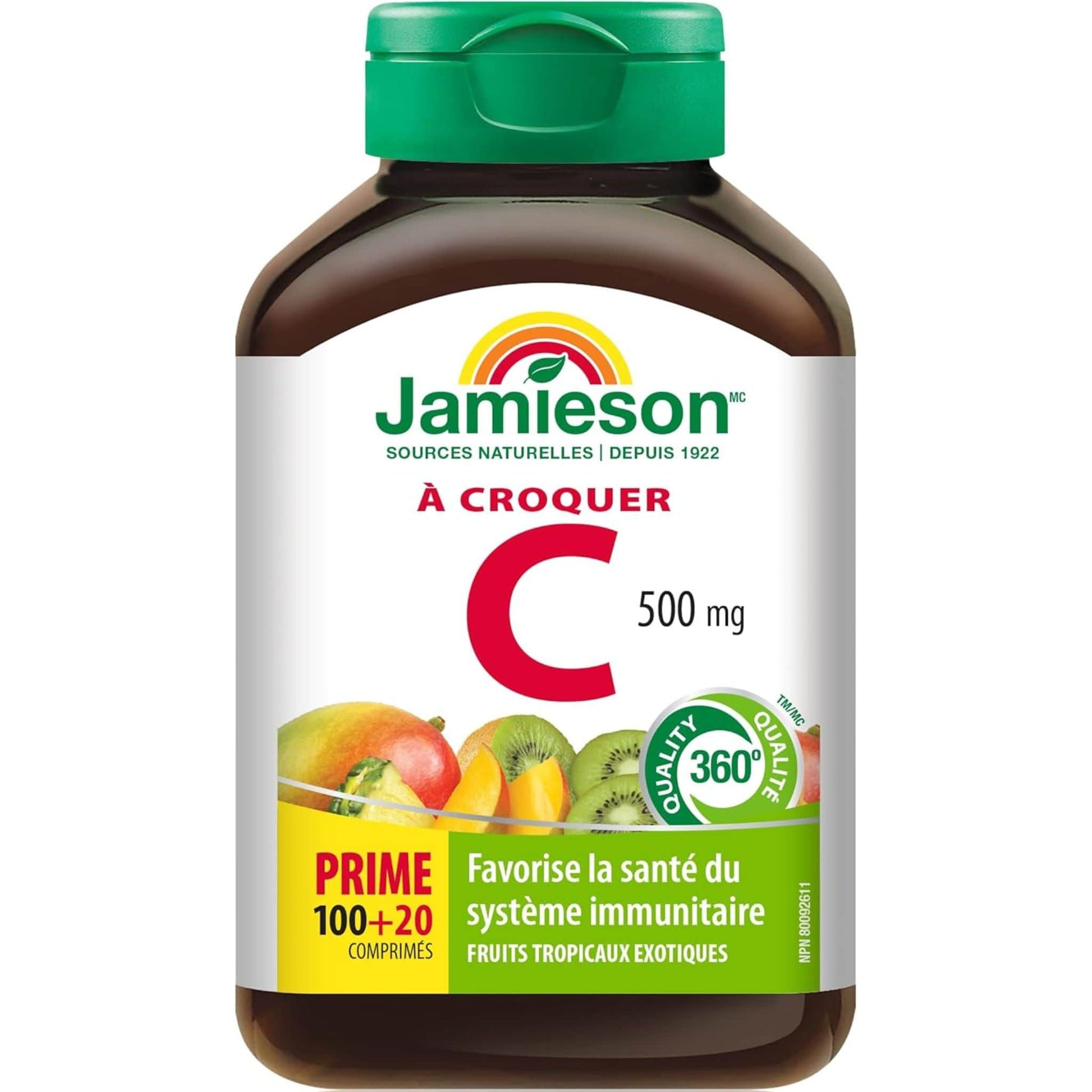 Tropical Fruit, 120 Chewable Tablets | Jamieson Vitamin C 500mg Chewable