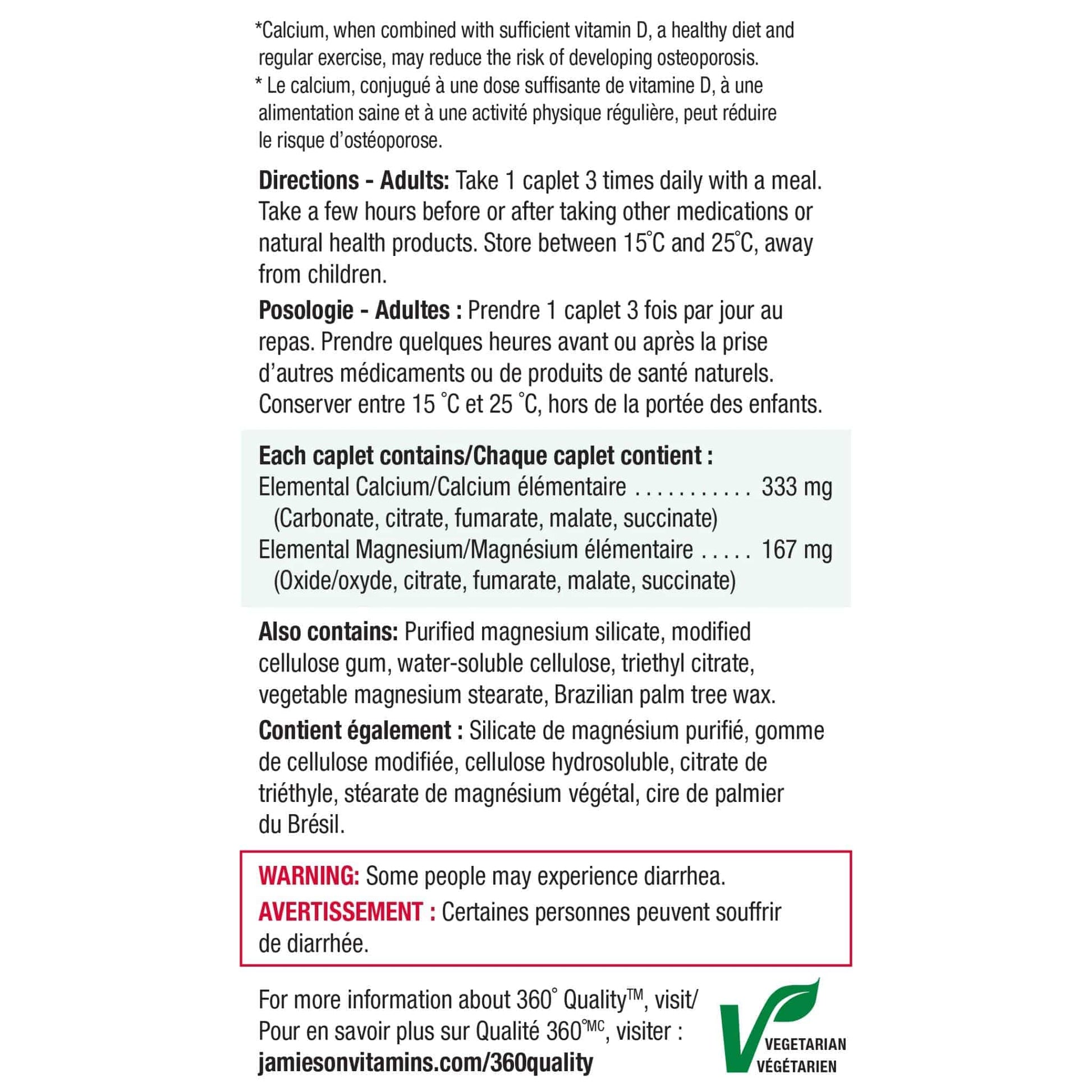 Bonus, 100+100 Caplets | Jamieson Calcium Magnesium, Easy to Swallow