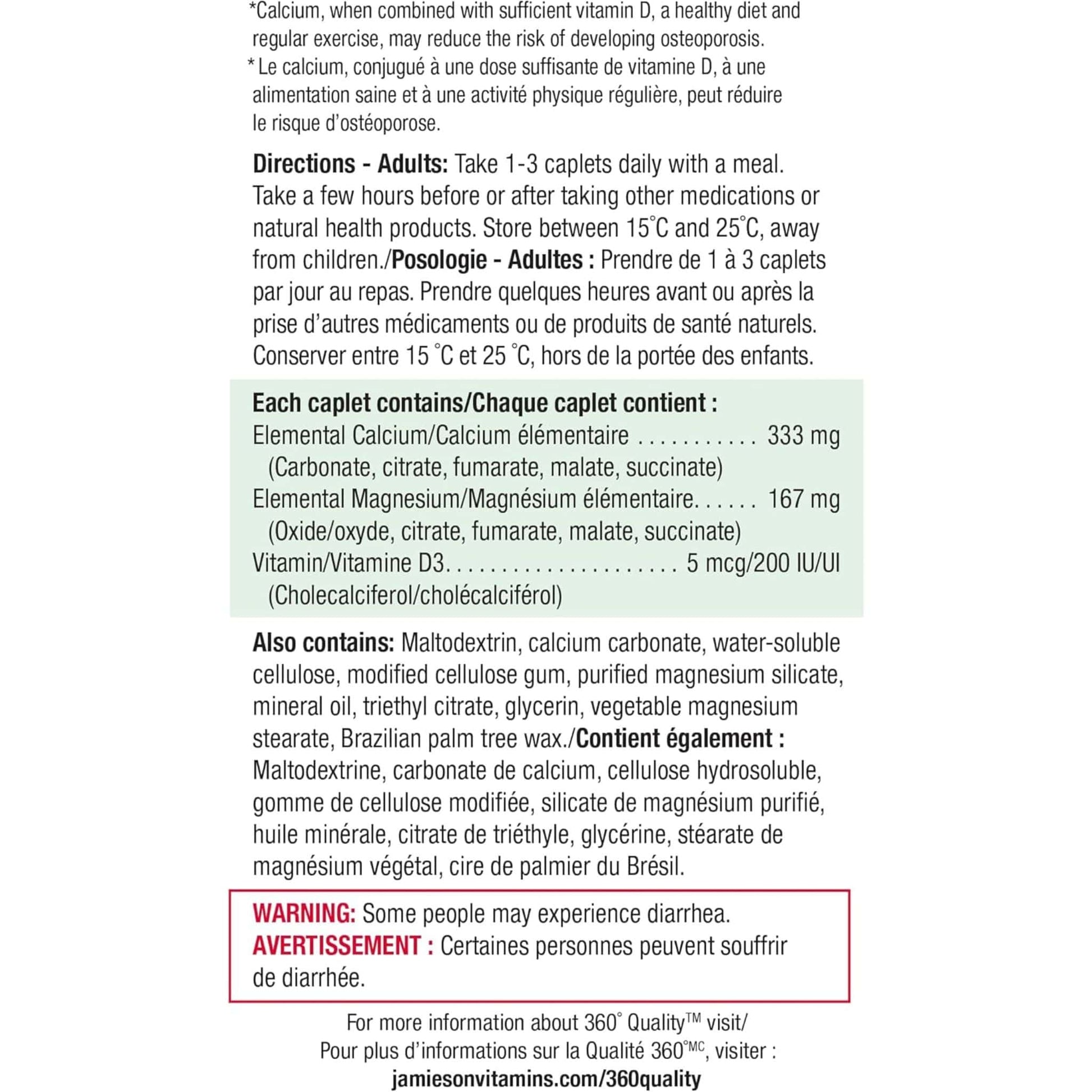 Bonus, 100+100 Caplets | Jamieson Calcium Magnesium + Vitamin D3