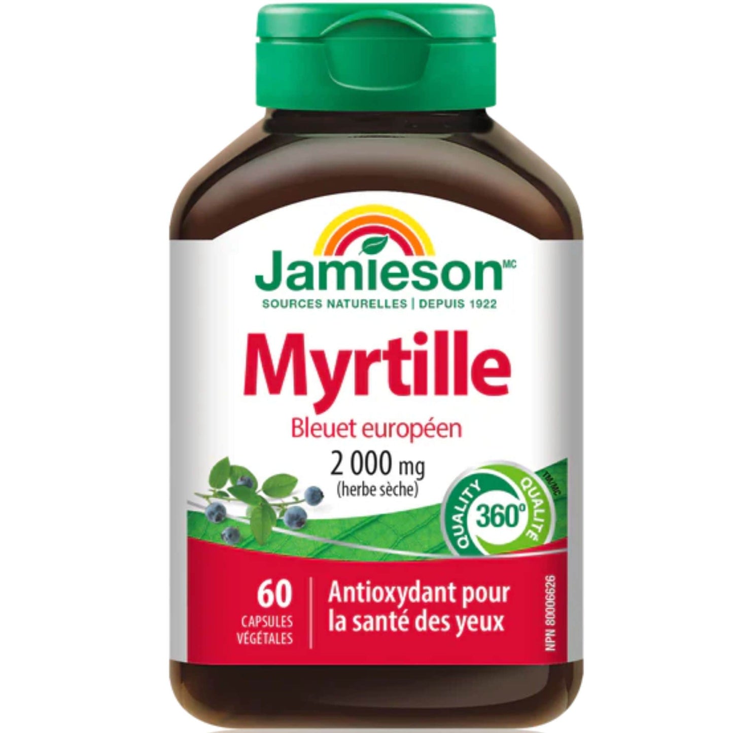 60 Capsules | Jamieson Billberry 2,000 mg