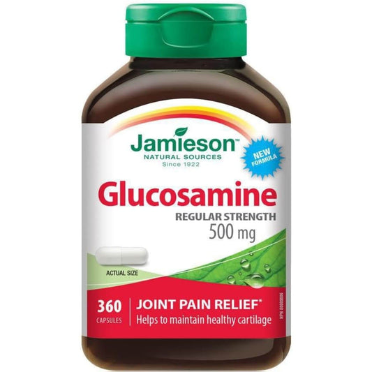 360 Capsules | Jamieson Glucosamine 500 mg Regular Strength