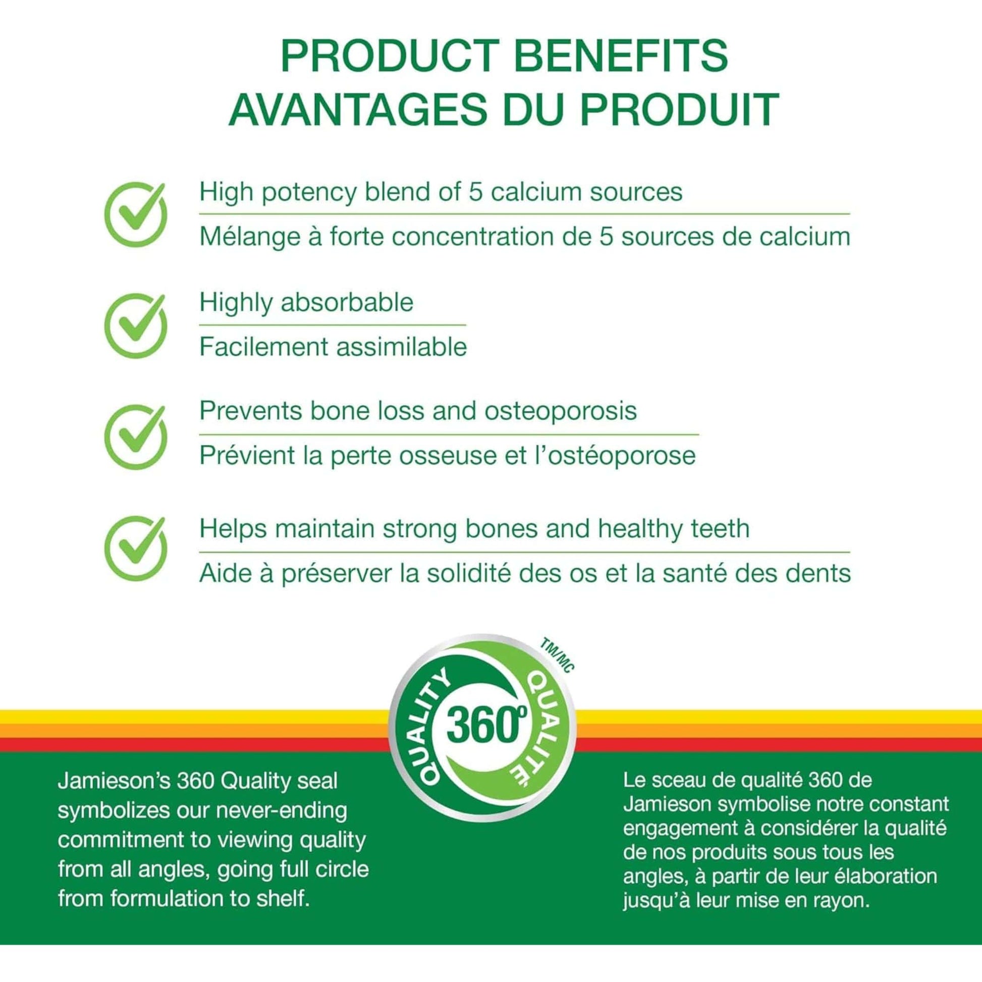 Bonus, 100+20 Caplets | Jamieson Mega Cal Calcium 650 mg