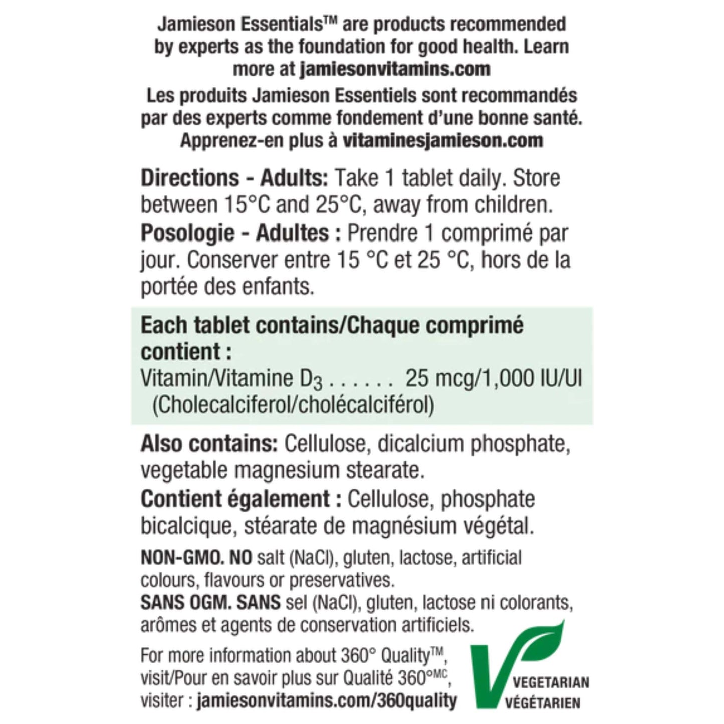 Bonus, 200+40 Tablets | Jamieson Vitamin D3 1,000 IU