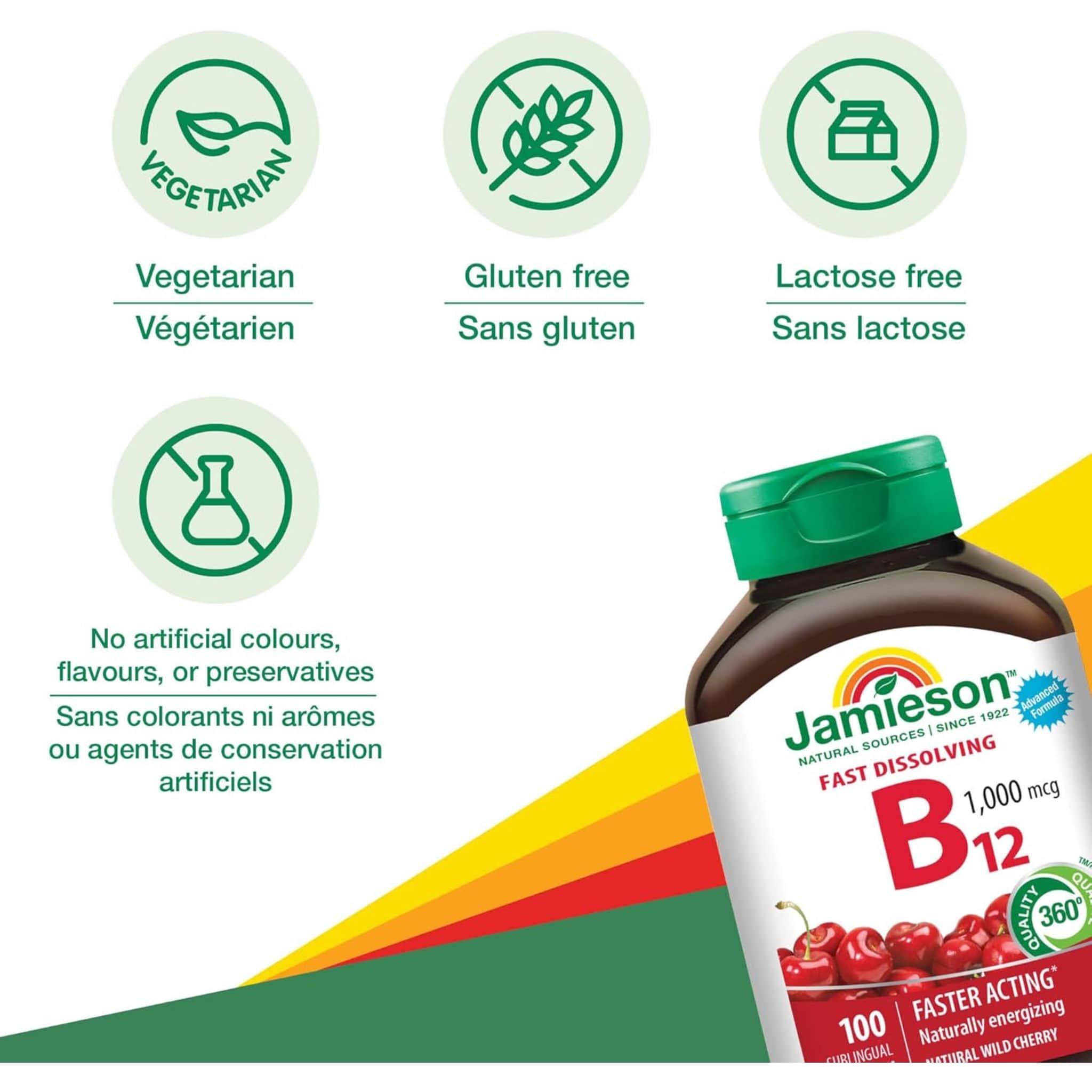 Jamieson Vitamin B12 1000mcg 100 Sublingual Tablets Canada jamieson-vitamin-b12-1000mcg-100-sublingual-tablets-canada