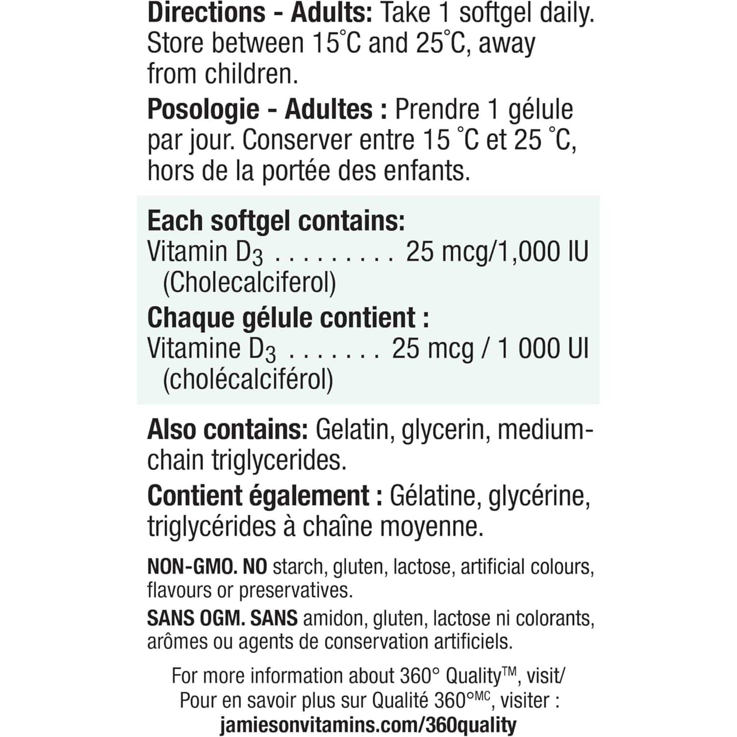 Bonus, 150+30 Softgels | Jamieson Vitamin D3 1,000 IU Premium Softgels