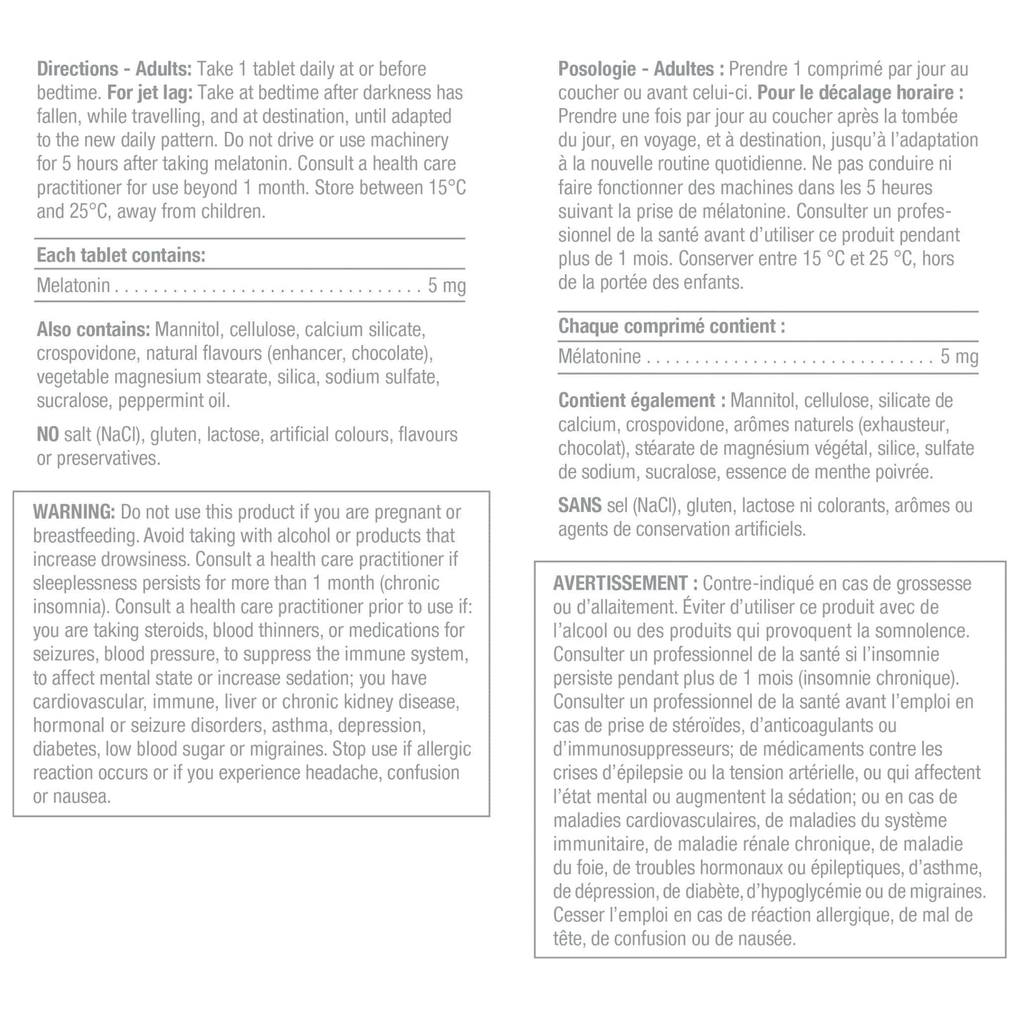 Chocolate Mint Flavour, 100 Sublingual Tablets | Jamieson Melatonin 5 mg, Extra Strength, Fast Dissolving