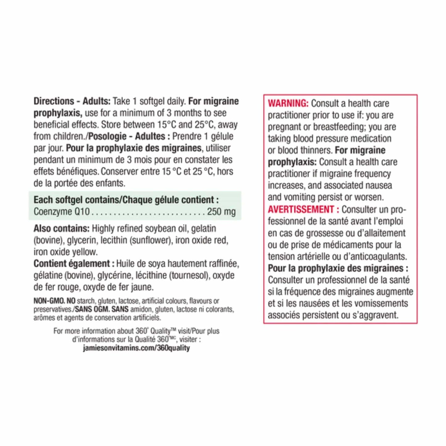 Bonus, 30+15 Softgels | Jamieson CoQ10 250 mg, High Potency