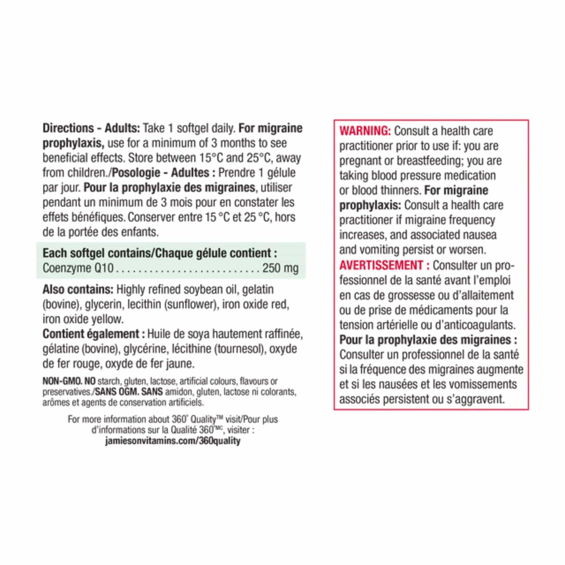 Bonus, 30+15 Softgels | Jamieson CoQ10 250 mg, High Potency