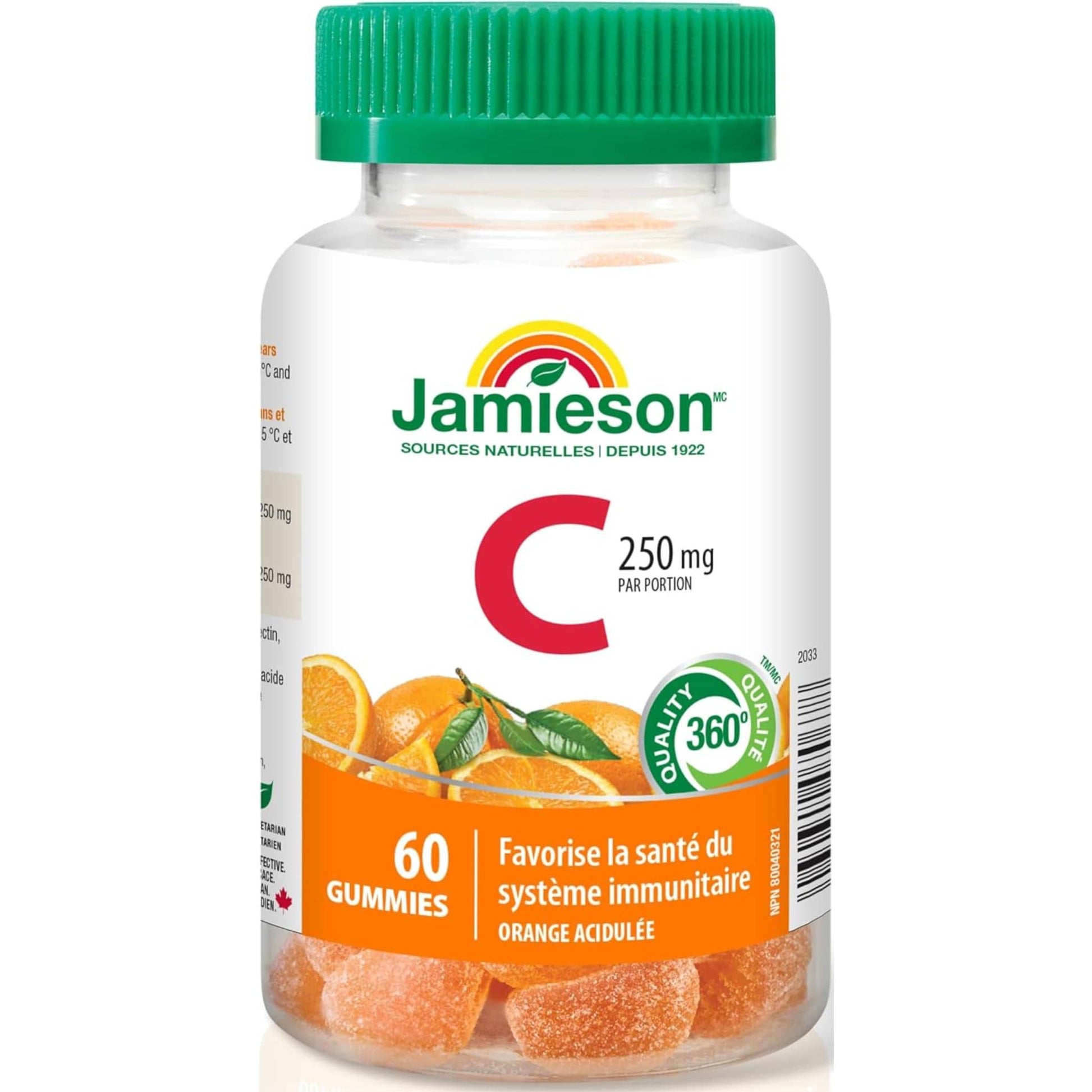 Tangy Orange, 60 Gummies | Jamieson Vitamin C Gummies 250 mg