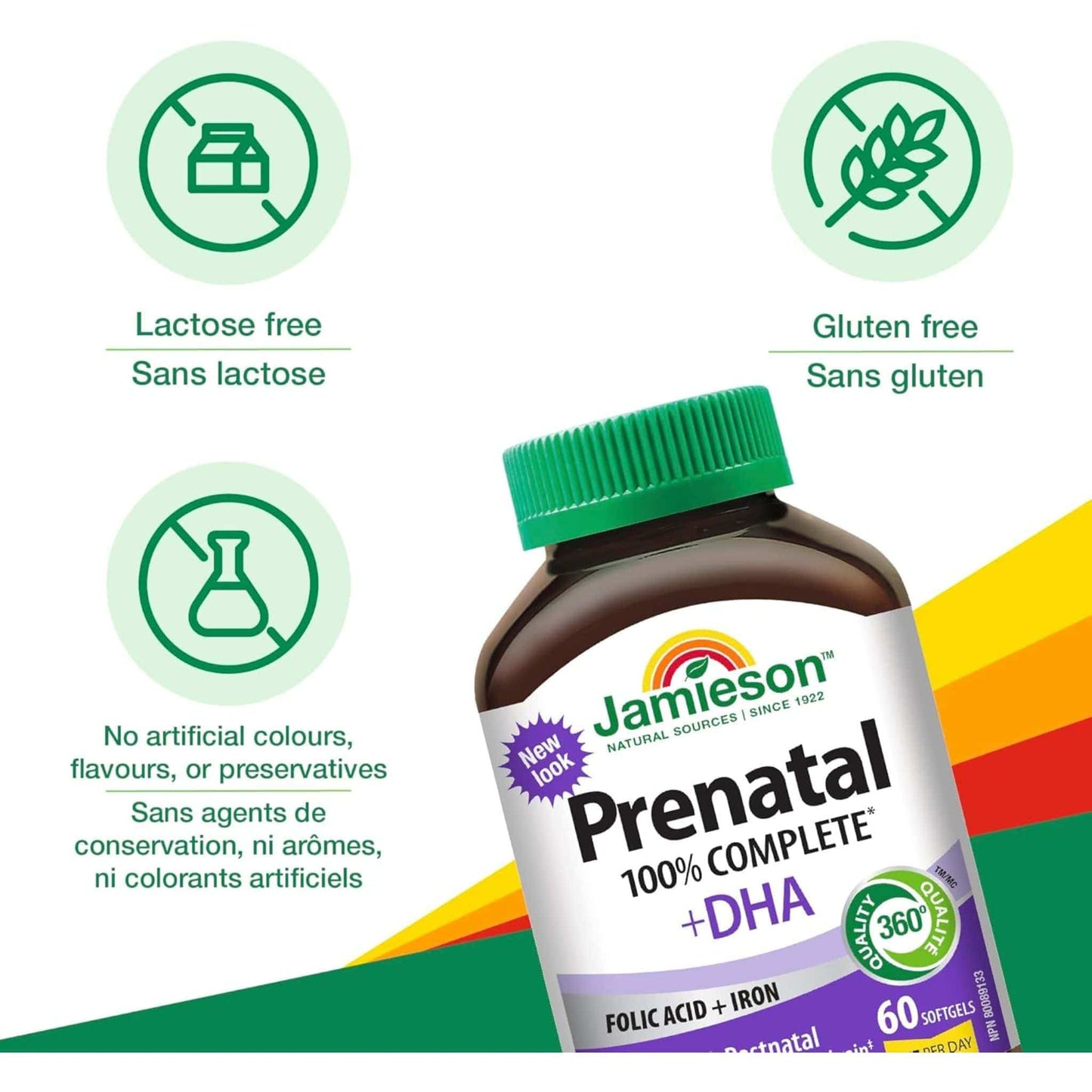 60 Softgels | Jamieson Prenatal 100% Complete + DHA